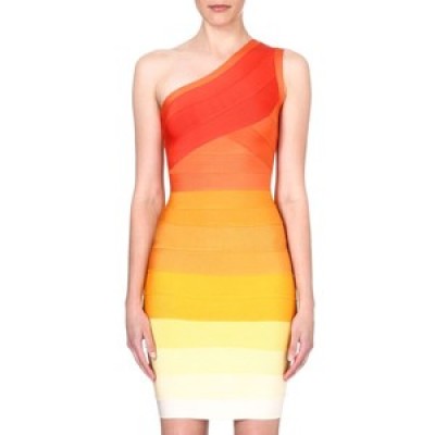 'Kenza' oranje bandage jurk